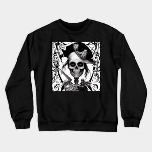 Skeleton in the Style of Charlie Bowater Coloring Book Crewneck Sweatshirt